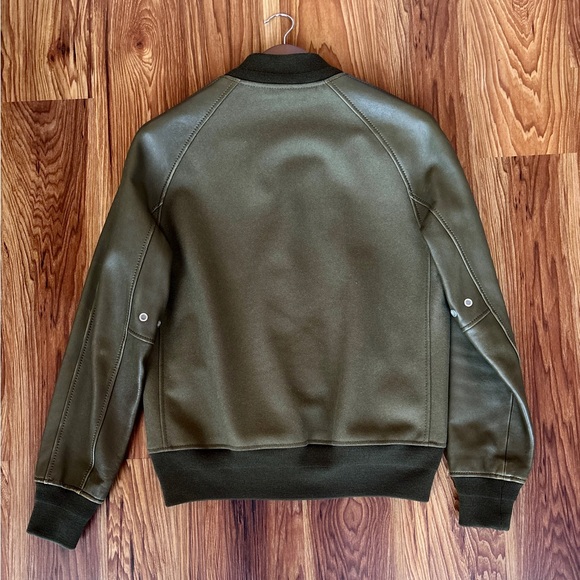 Coach Olive Green Wool and Leather Varsity Jacket (Size M) - Picture 2 of 15